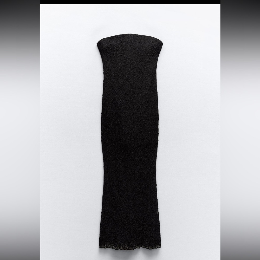 Zara limited edition strapless lace midi dress - Picture 13 of 13